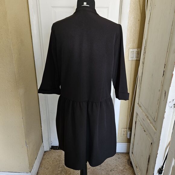 Tuckernuck Crepe Royal Shirt Dress in Black - Picture 3 of 5